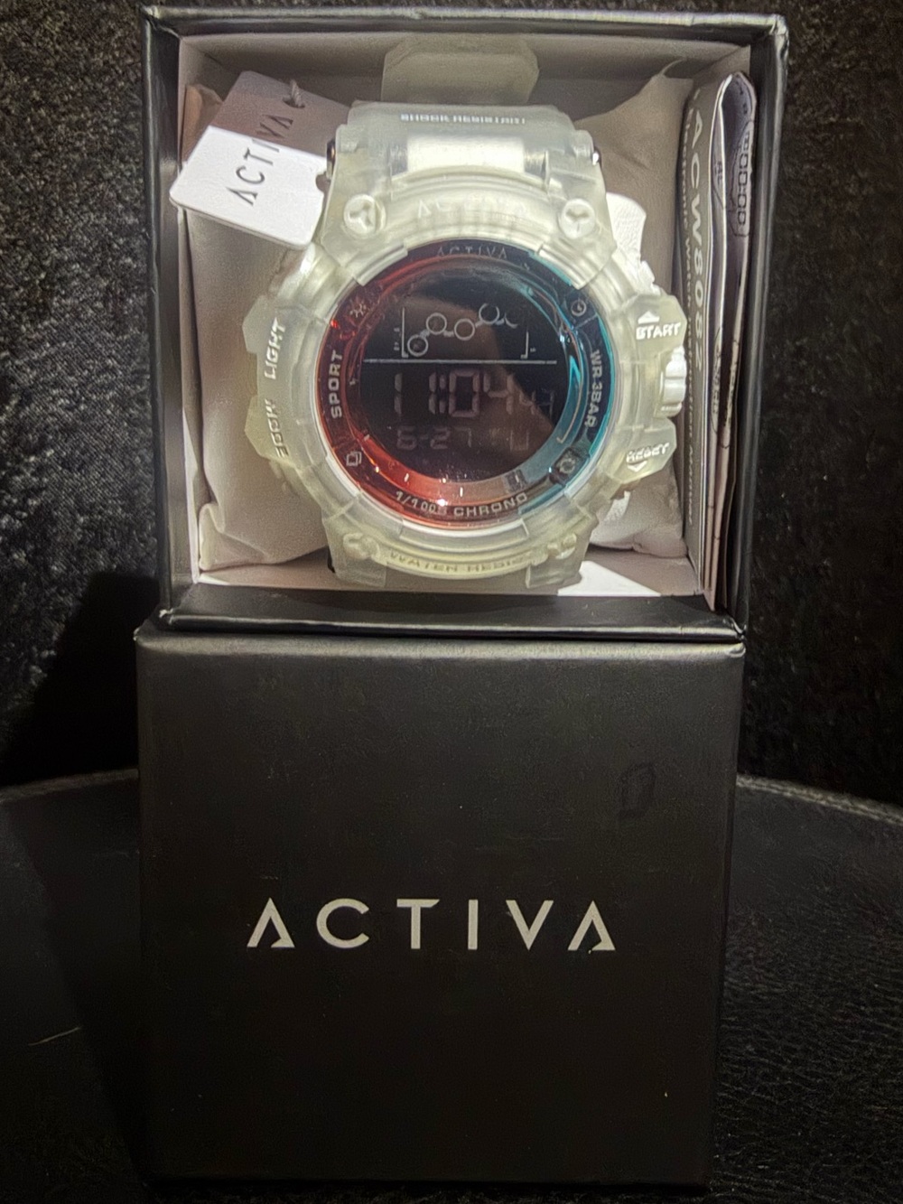 ACTIVA Digital Sports Smartwatch in White with Multicolor Dial